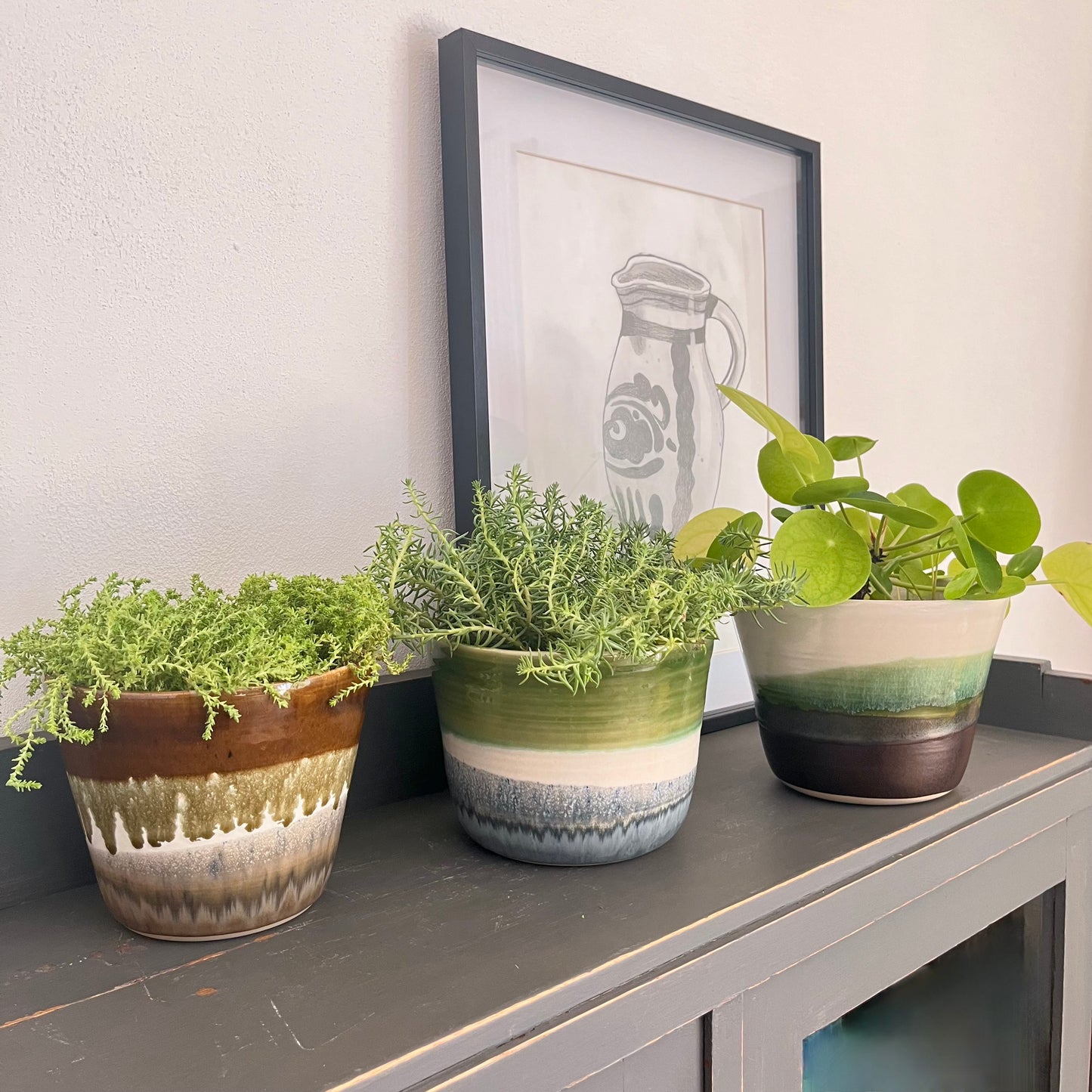 Bloempot 3 kleuren, Ø 16 x 13