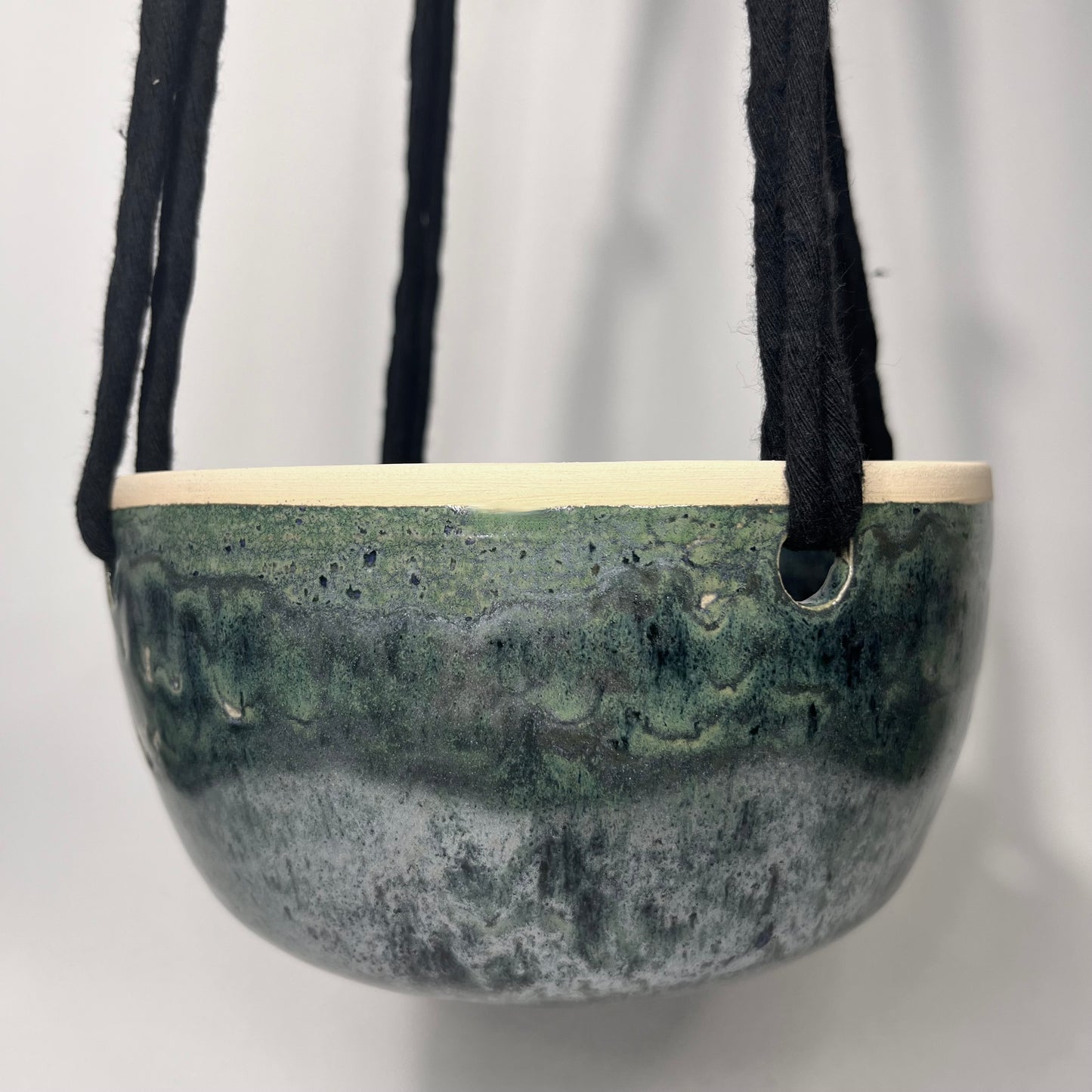 Hangpot zeeblauw, Ø 16 x 9