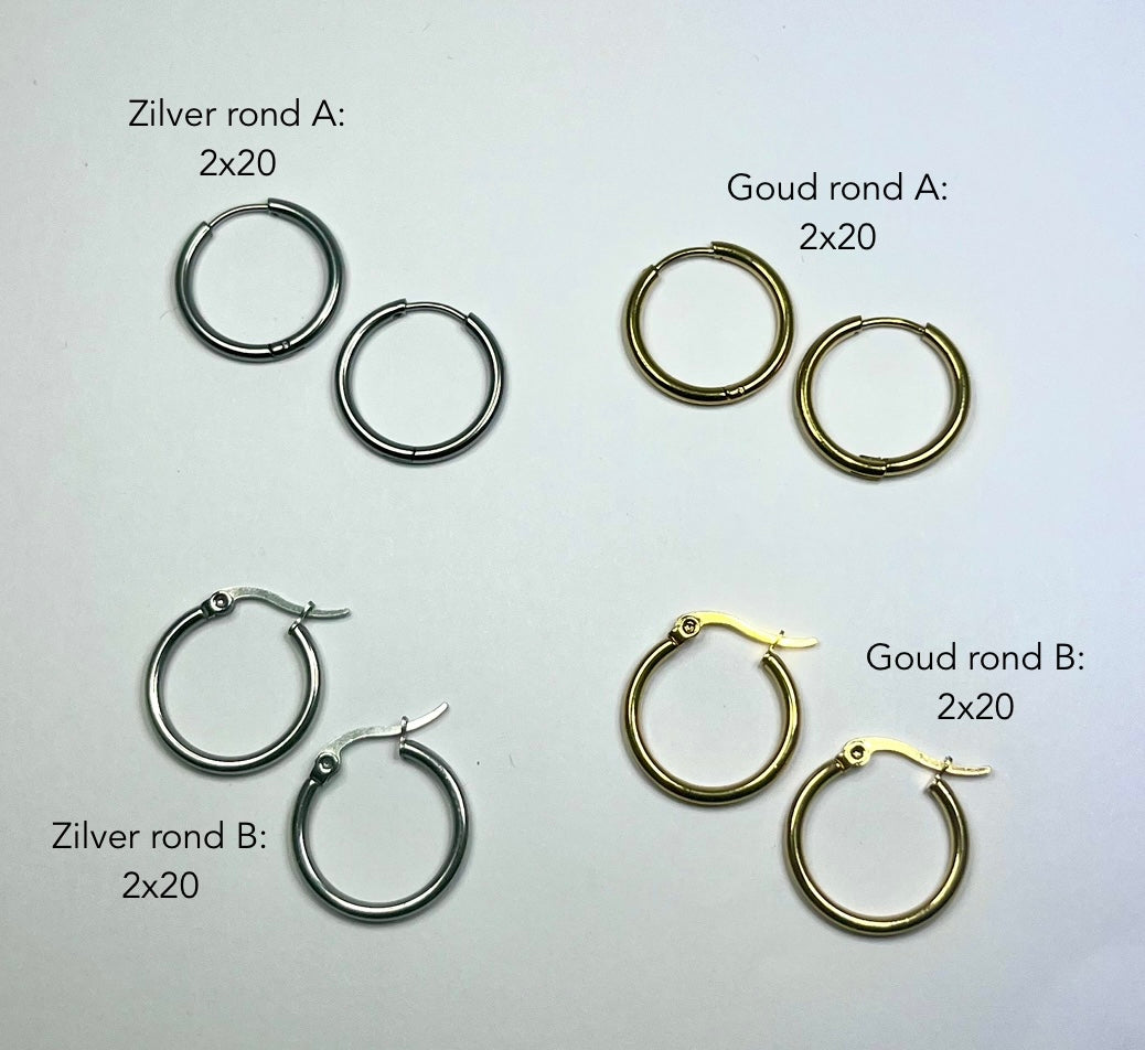 Oorbellen donut blauw