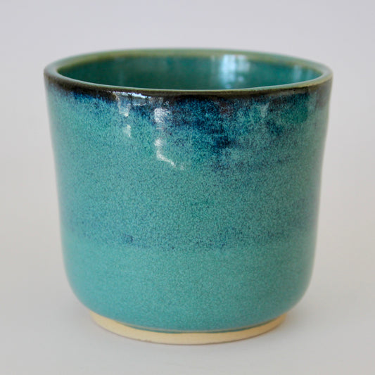 Koffiekopje zonder oor, turquoise blauw
