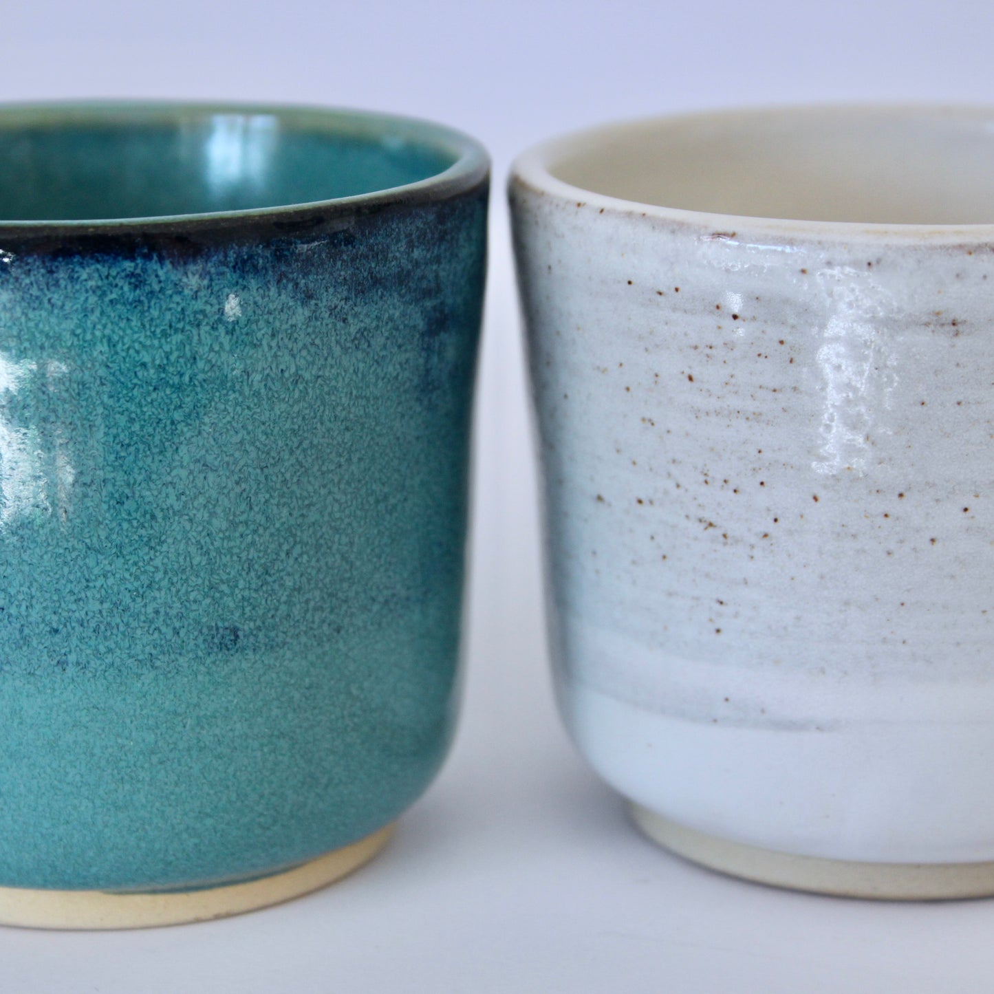 Koffiekopje zonder oor, turquoise blauw