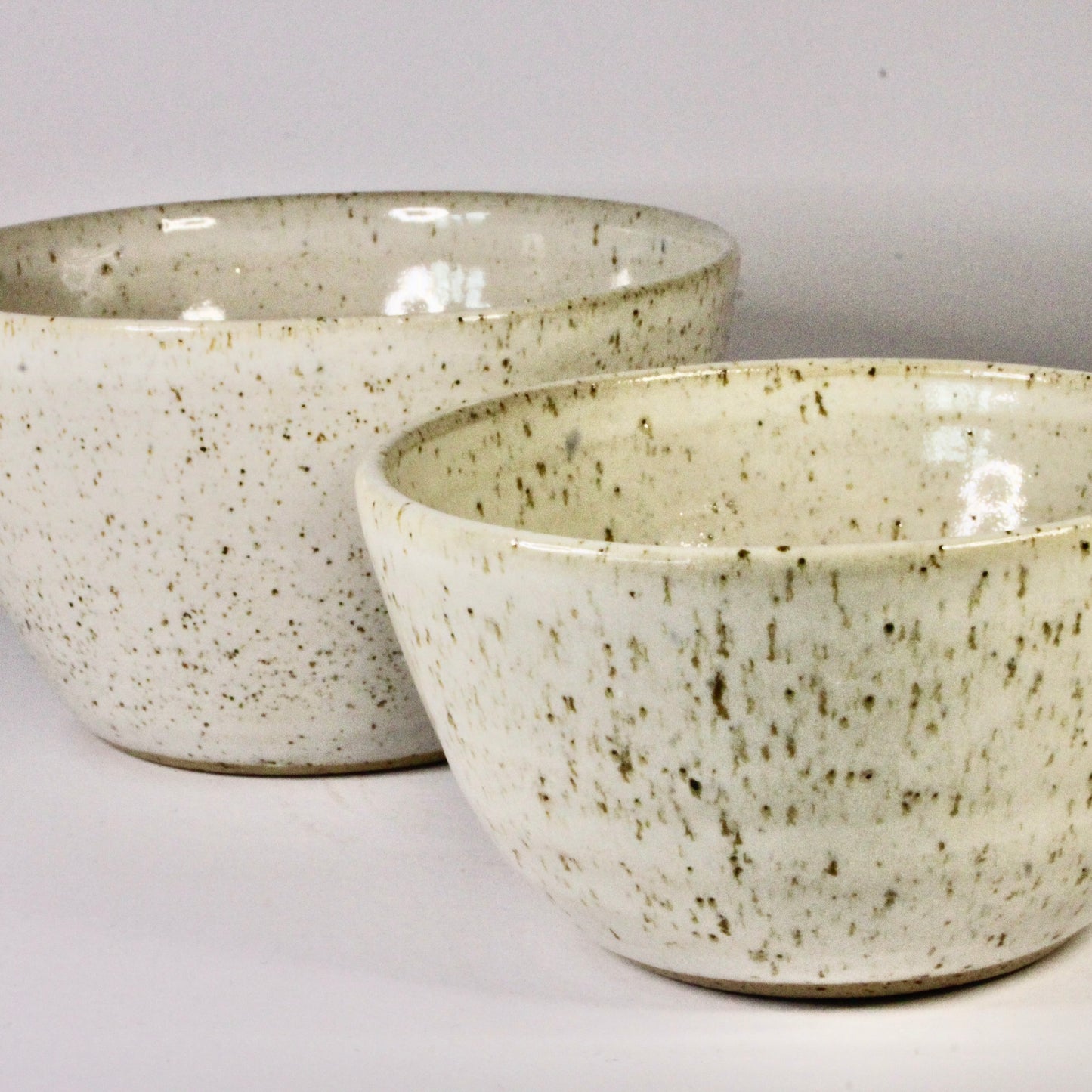 Set schaaltjes wit met spikkel