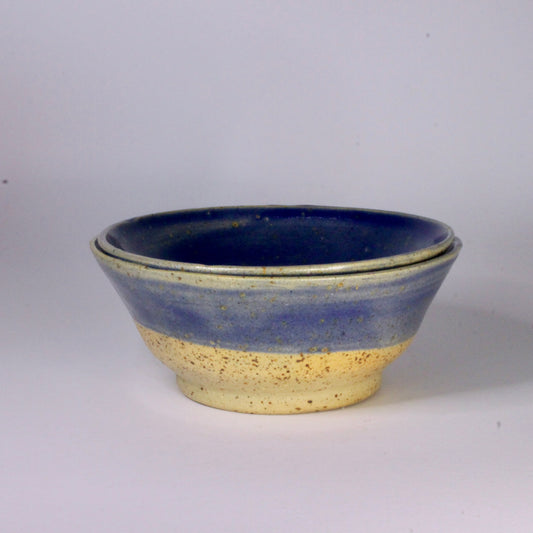 Set schaaltjes blauw met spikkel