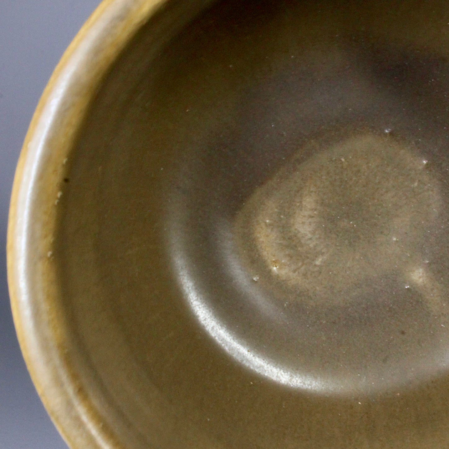 Voorraadpotje bruin en blauw met bondel