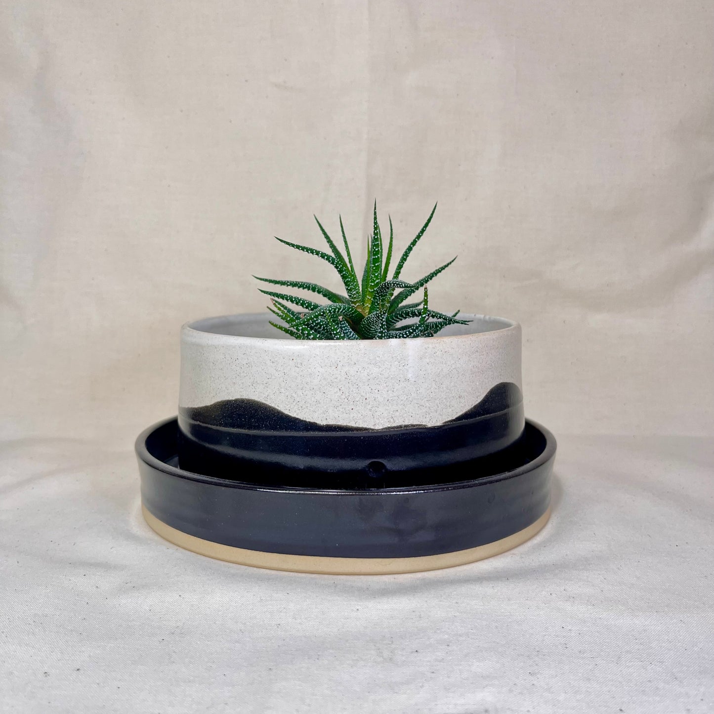 Bloempot met onderbord, Ø 17 x 9,5