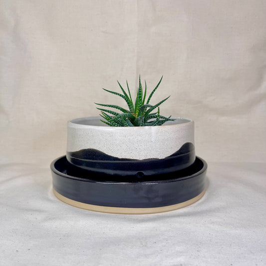 Bloempot met onderbord, Ø 17 x 9,5