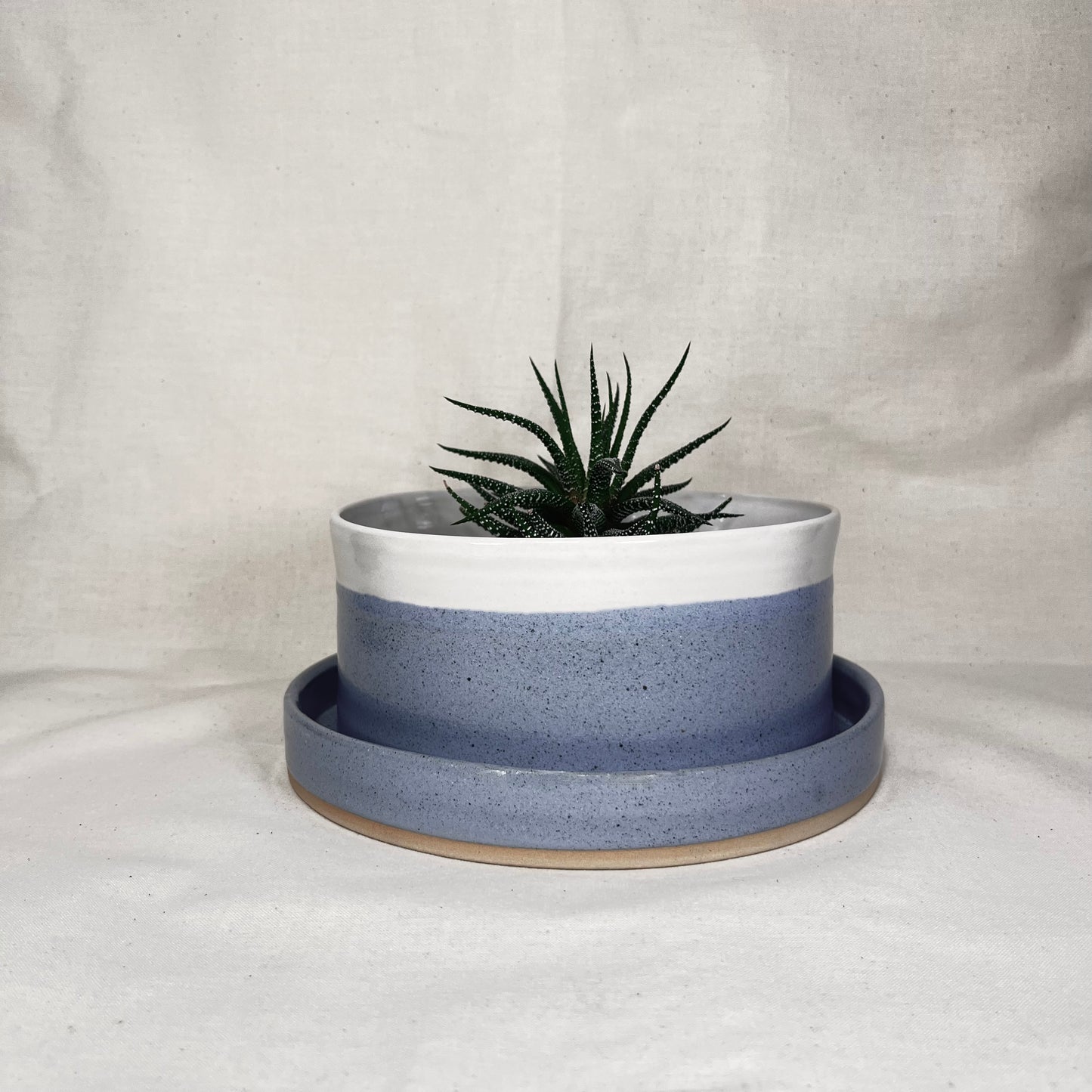 Bloempot met onderbord, Ø 17 x 9