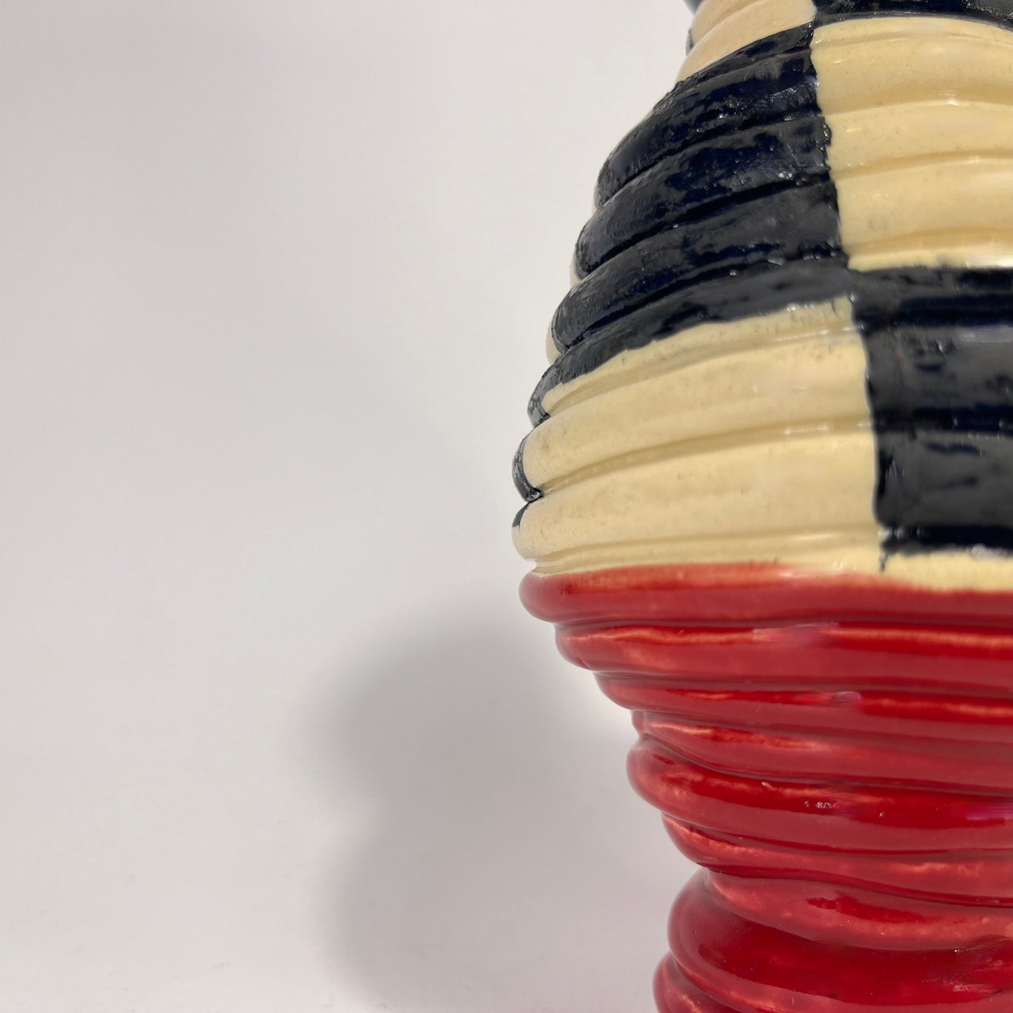 Kandelaar zwart/wit en rood