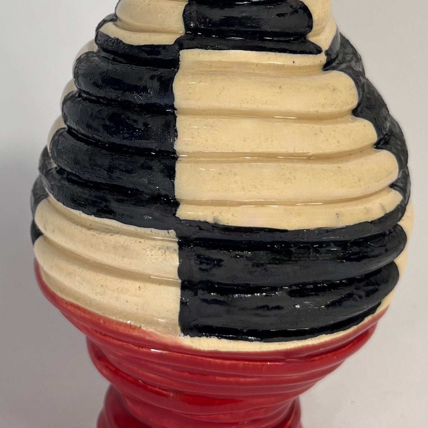 Kandelaar zwart/wit en rood