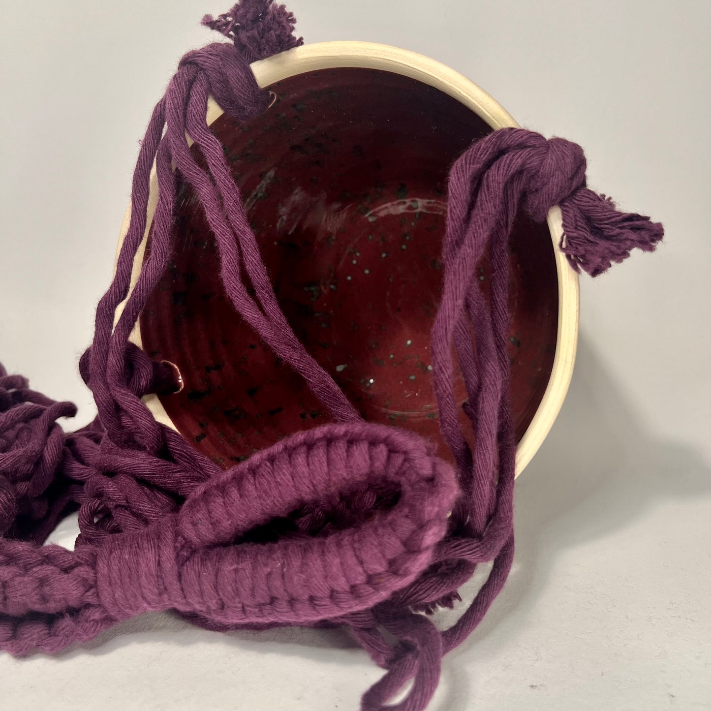 Hangpot bordeaux rood, Ø 16 x 13