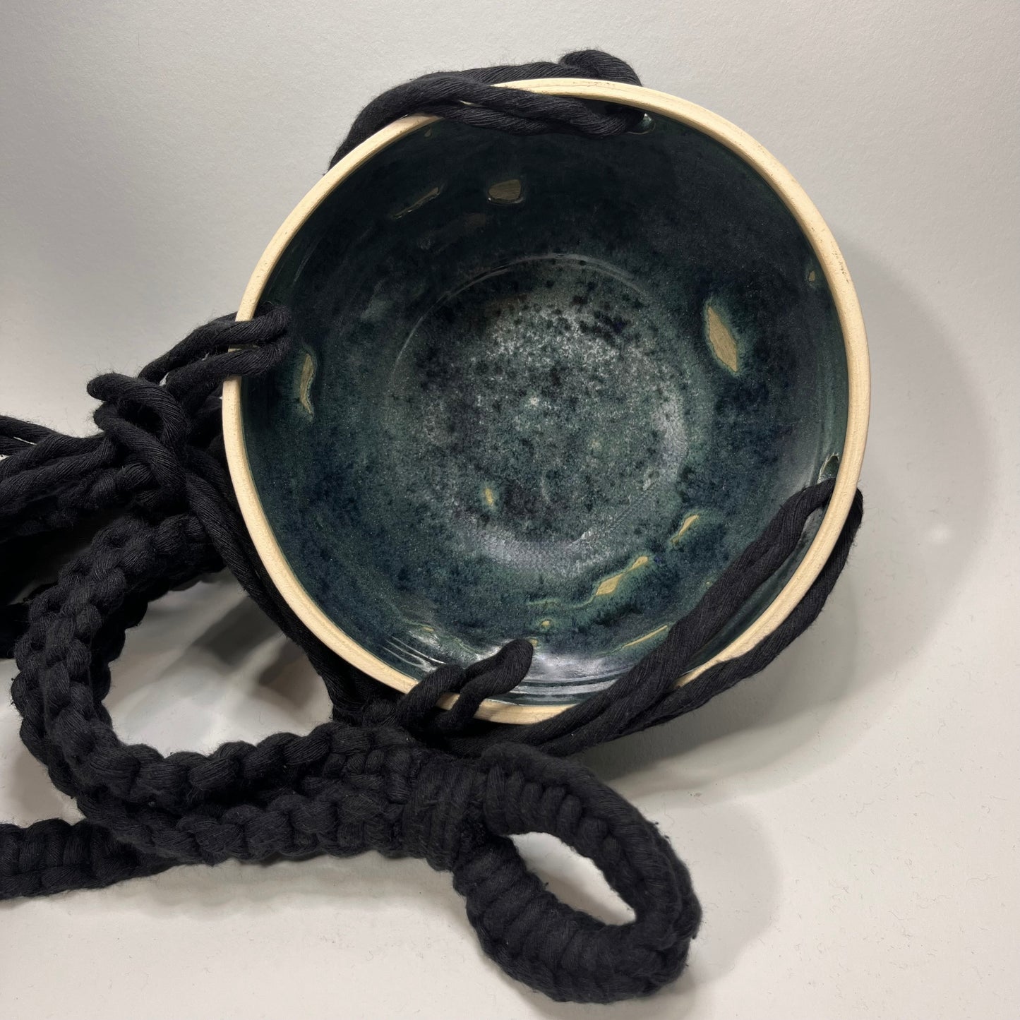 Hangpot zeeblauw, Ø 16 x 9