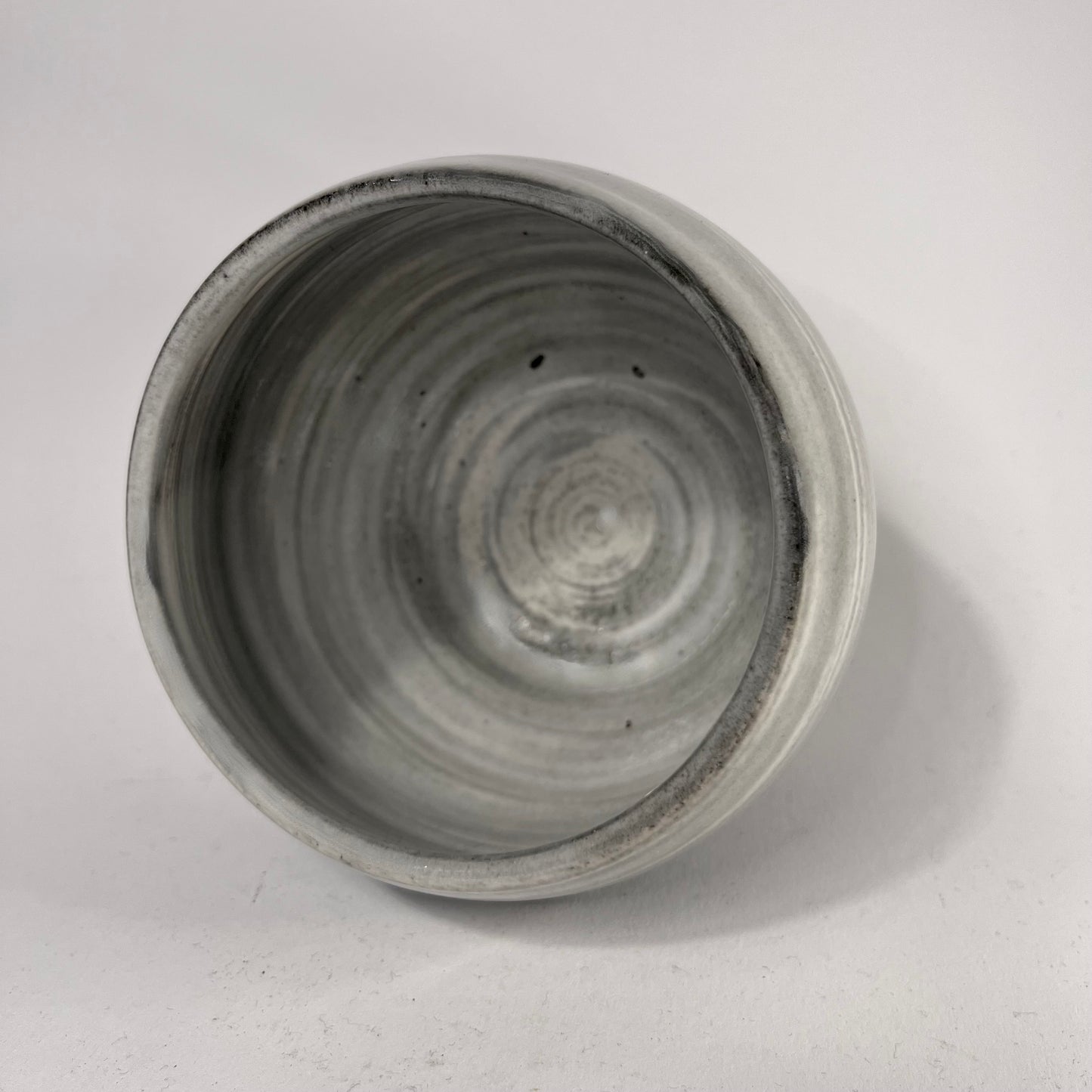 Bloempot bol, zwart/wit, Ø 12 x 10