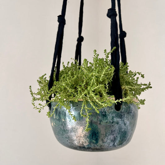 Hangpot zeeblauw, Ø 16 x 9