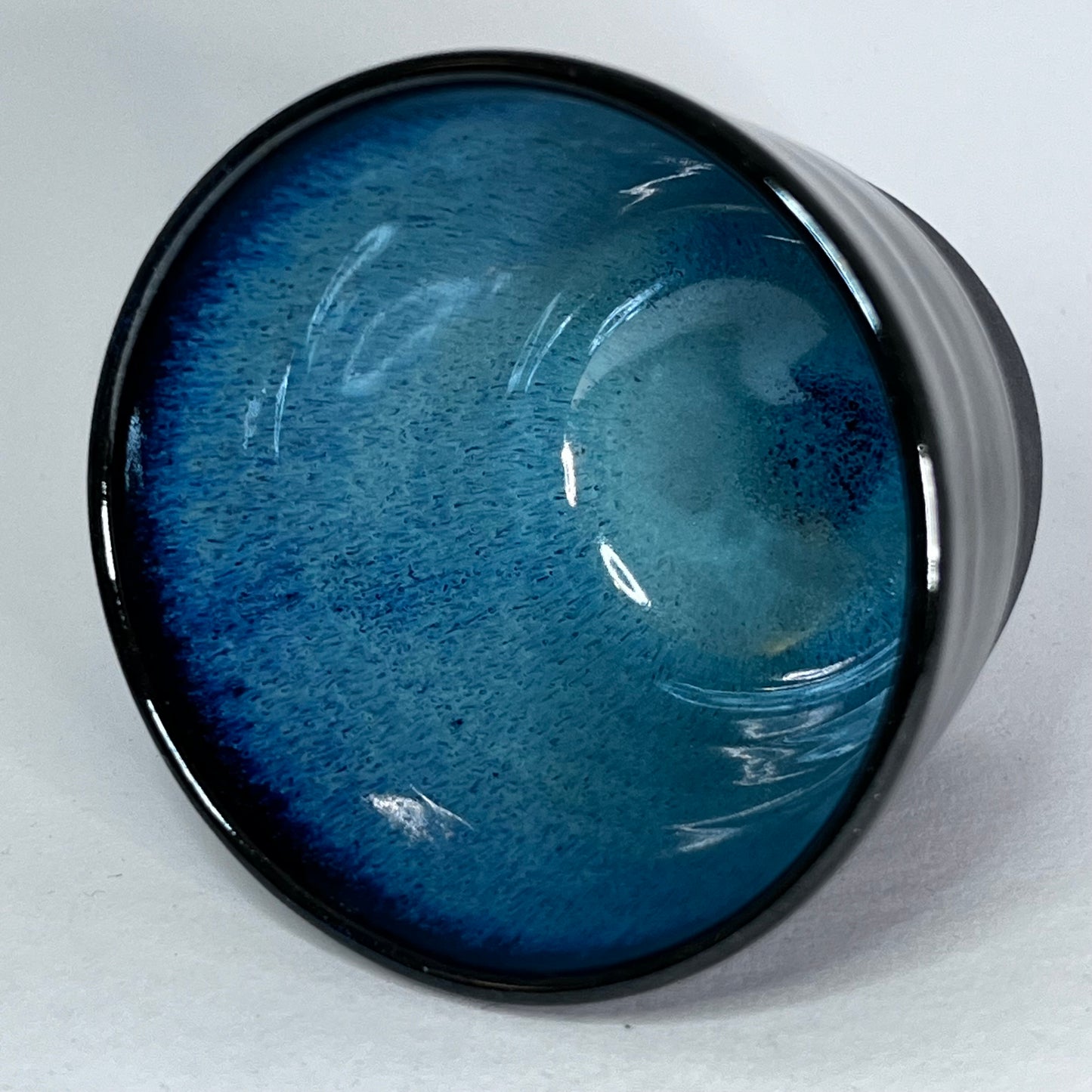 Koffiekopje zonder oor, blauw turquoise