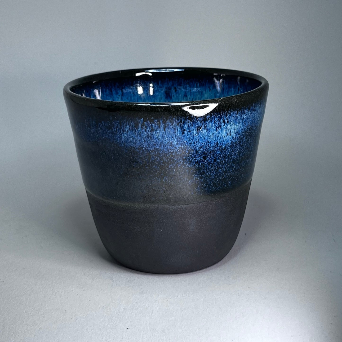 Koffiekopje zonder oor, blauw turquoise