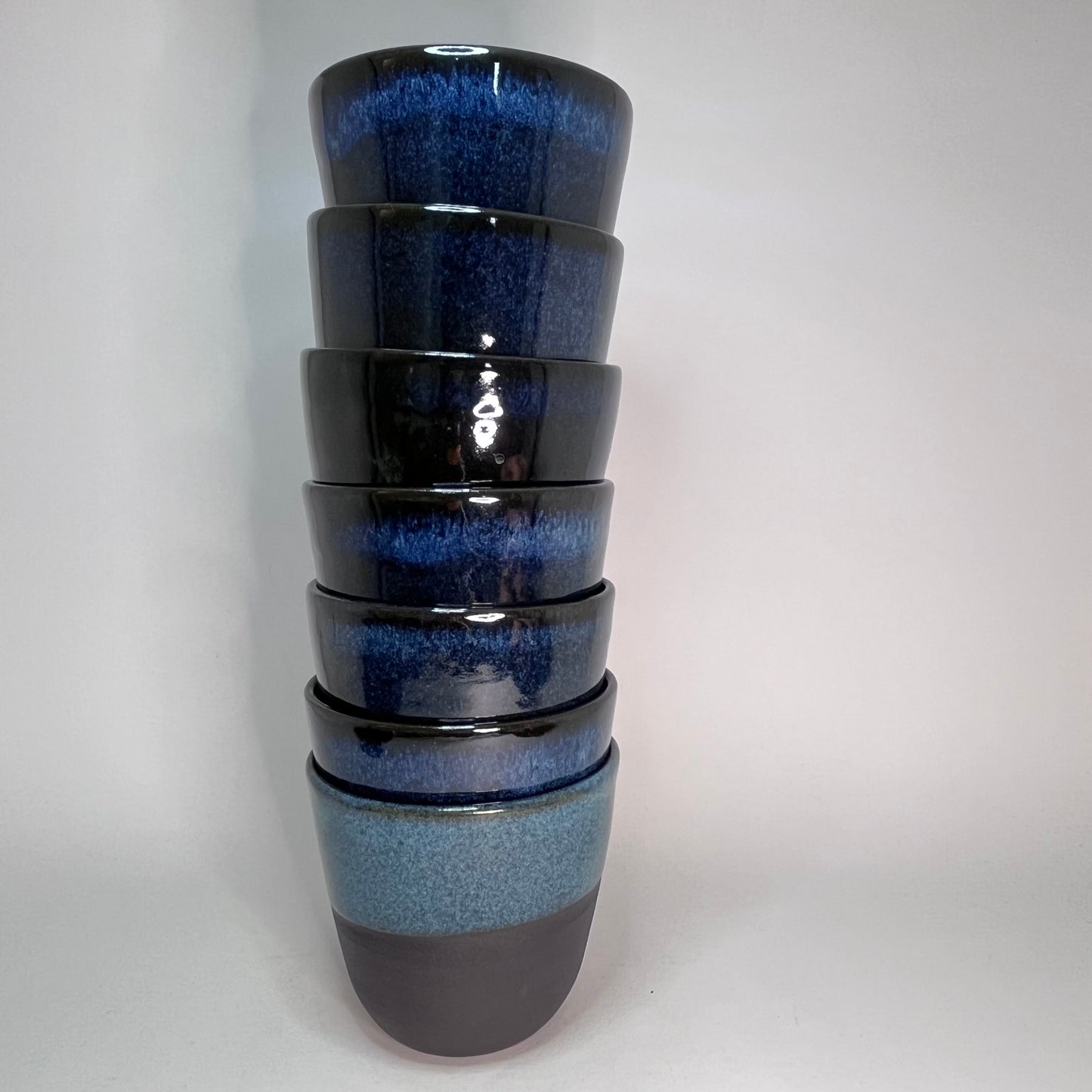 Koffiekopje zonder oor, blauw turquoise