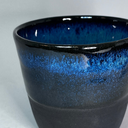Koffiekopje zonder oor, blauw turquoise