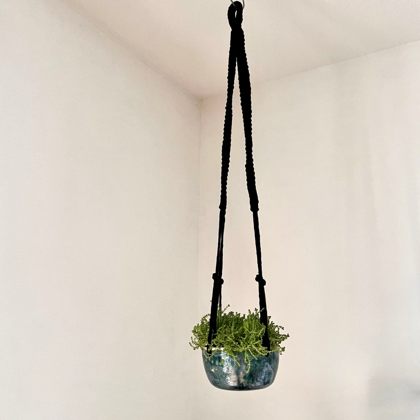 Hangpot zeeblauw, Ø 16 x 9