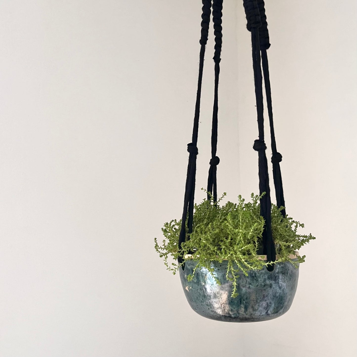 Hangpot zeeblauw, Ø 16 x 9