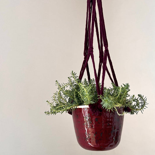 Hangpot bordeaux rood, Ø 16 x 13