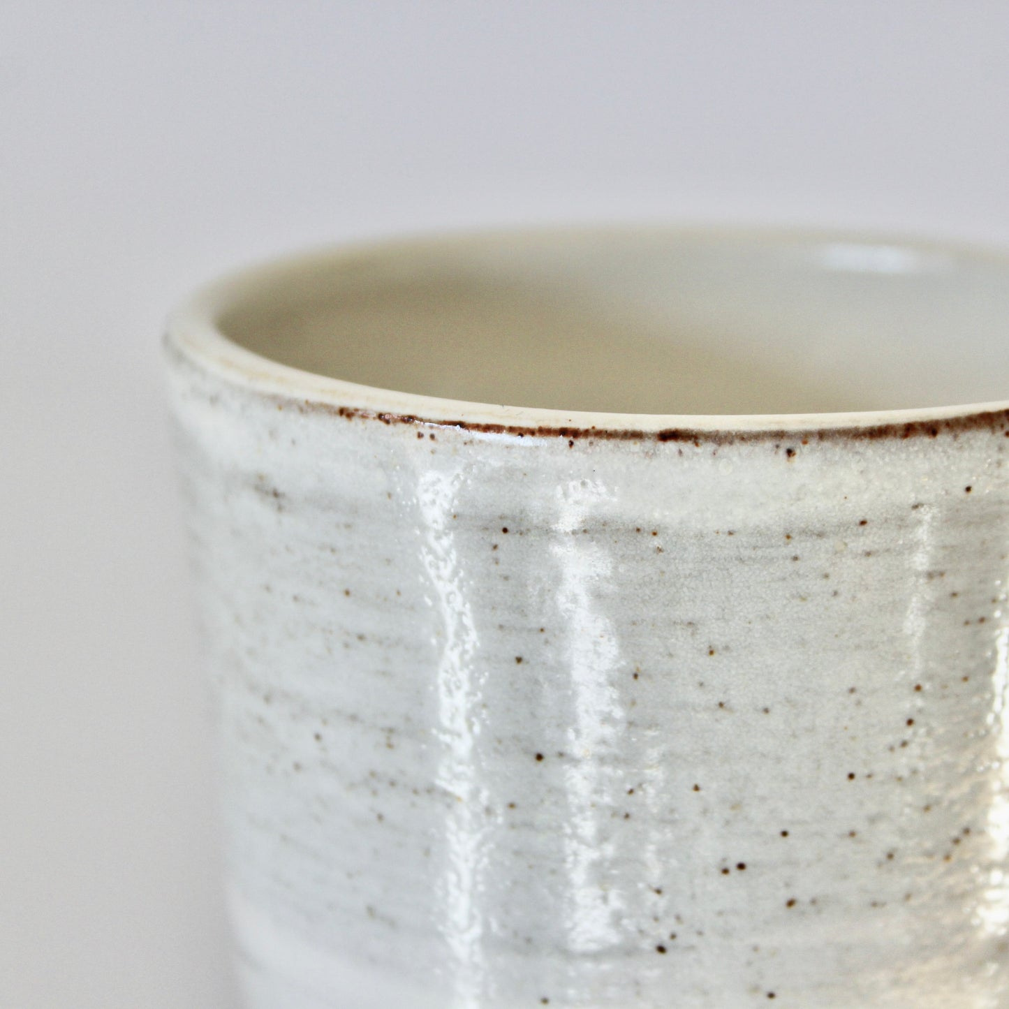 Koffiekopje zonder oor, wit