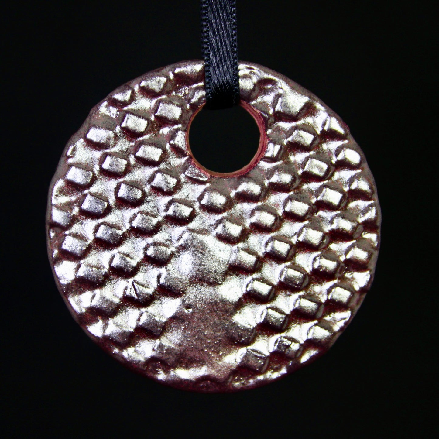 Kersthanger metallic roze