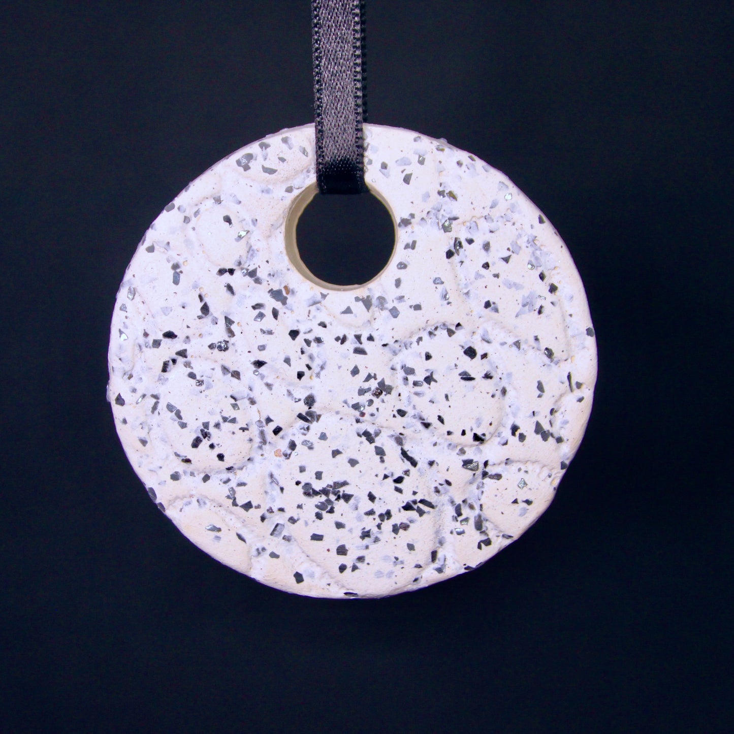Kersthanger wit met glitters