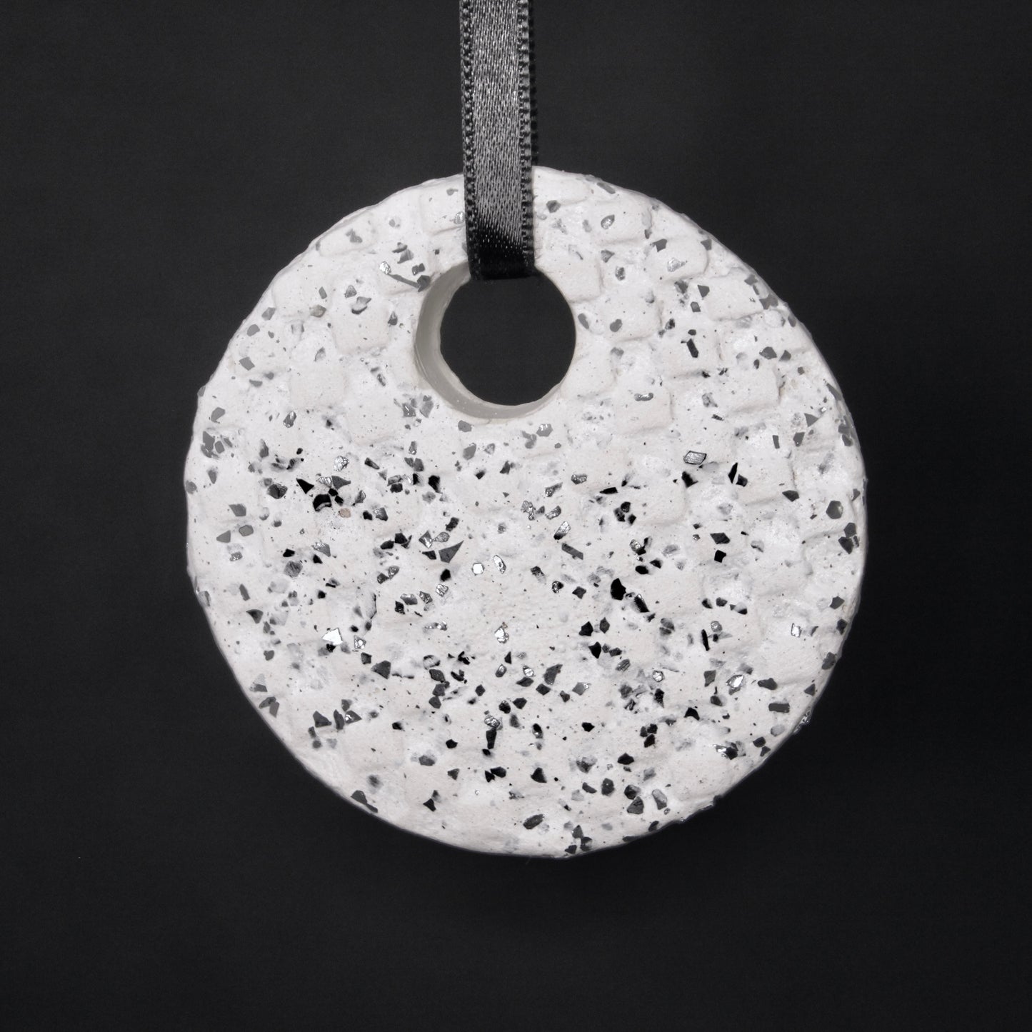 Kersthanger wit met glitters