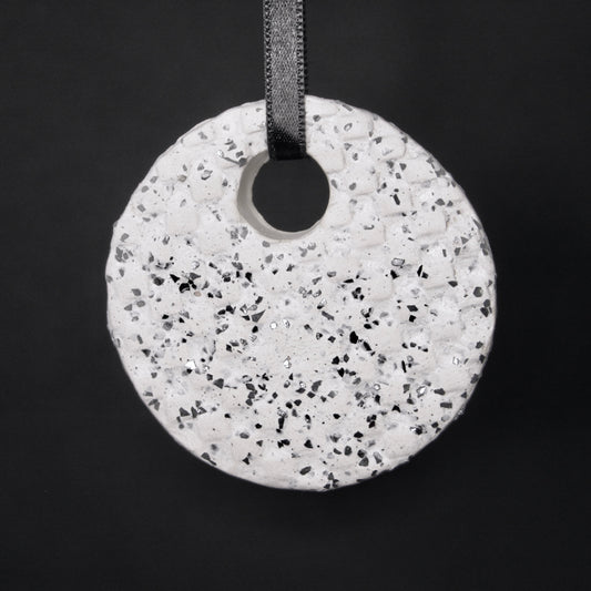 Kersthanger wit met glitters