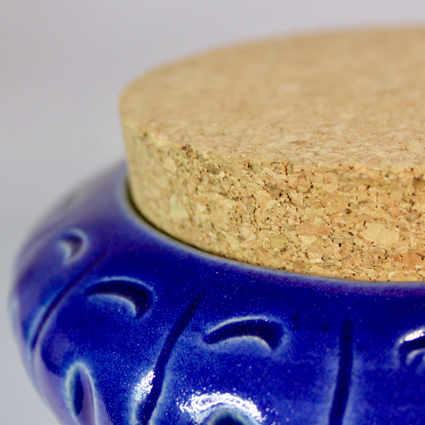 Voorraadpotje blauw met bondel