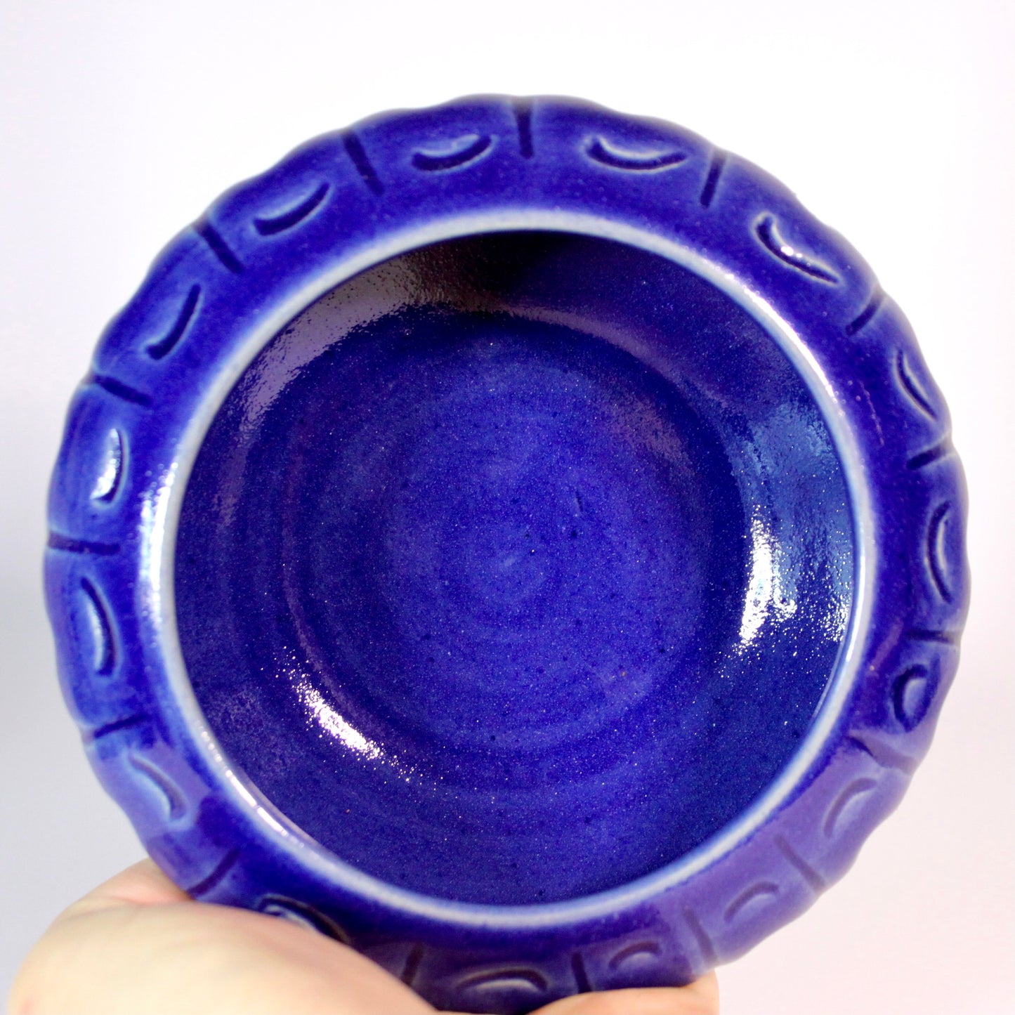 Voorraadpotje blauw met bondel