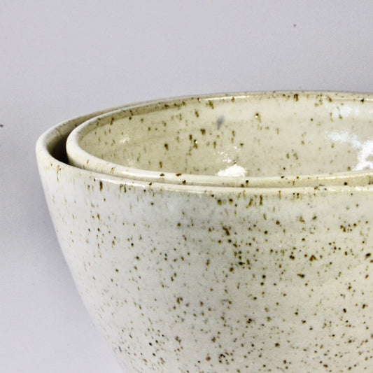 Set schaaltjes wit met spikkel