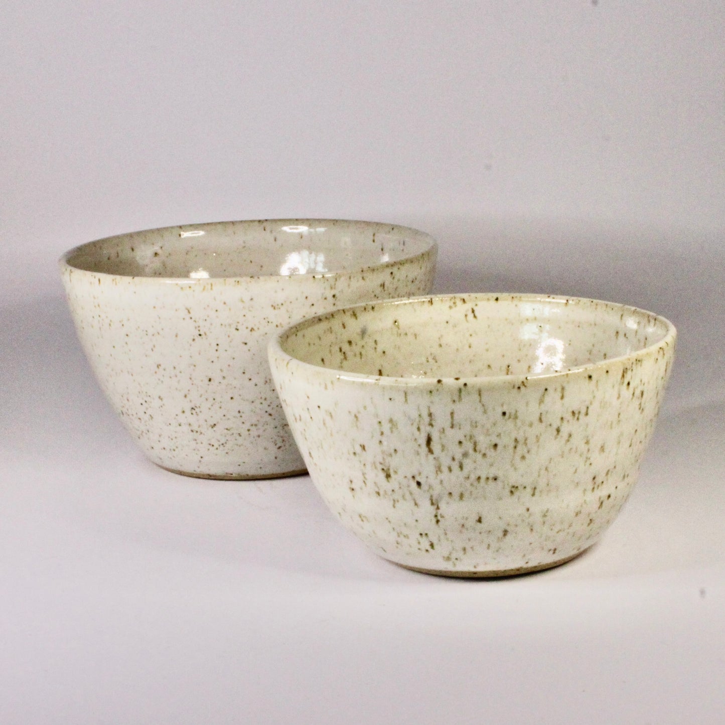 Set schaaltjes wit met spikkel