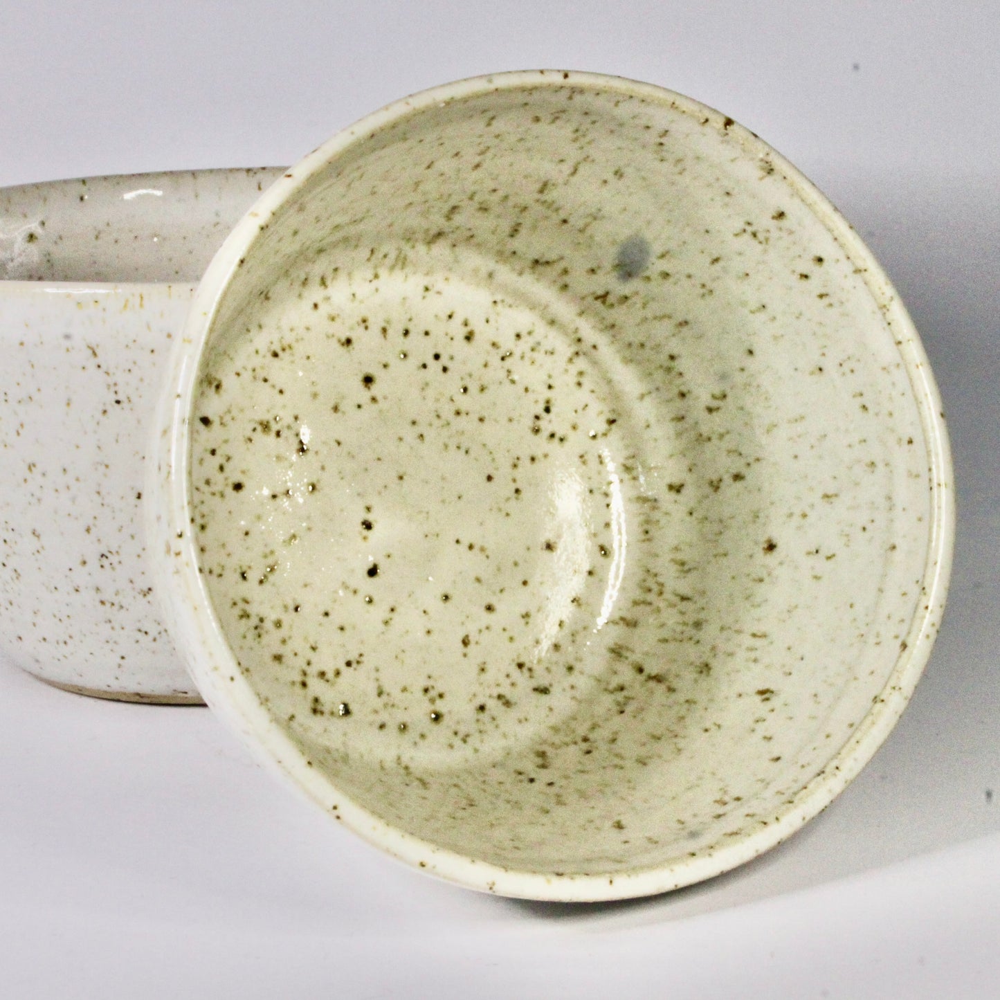 Set schaaltjes wit met spikkel