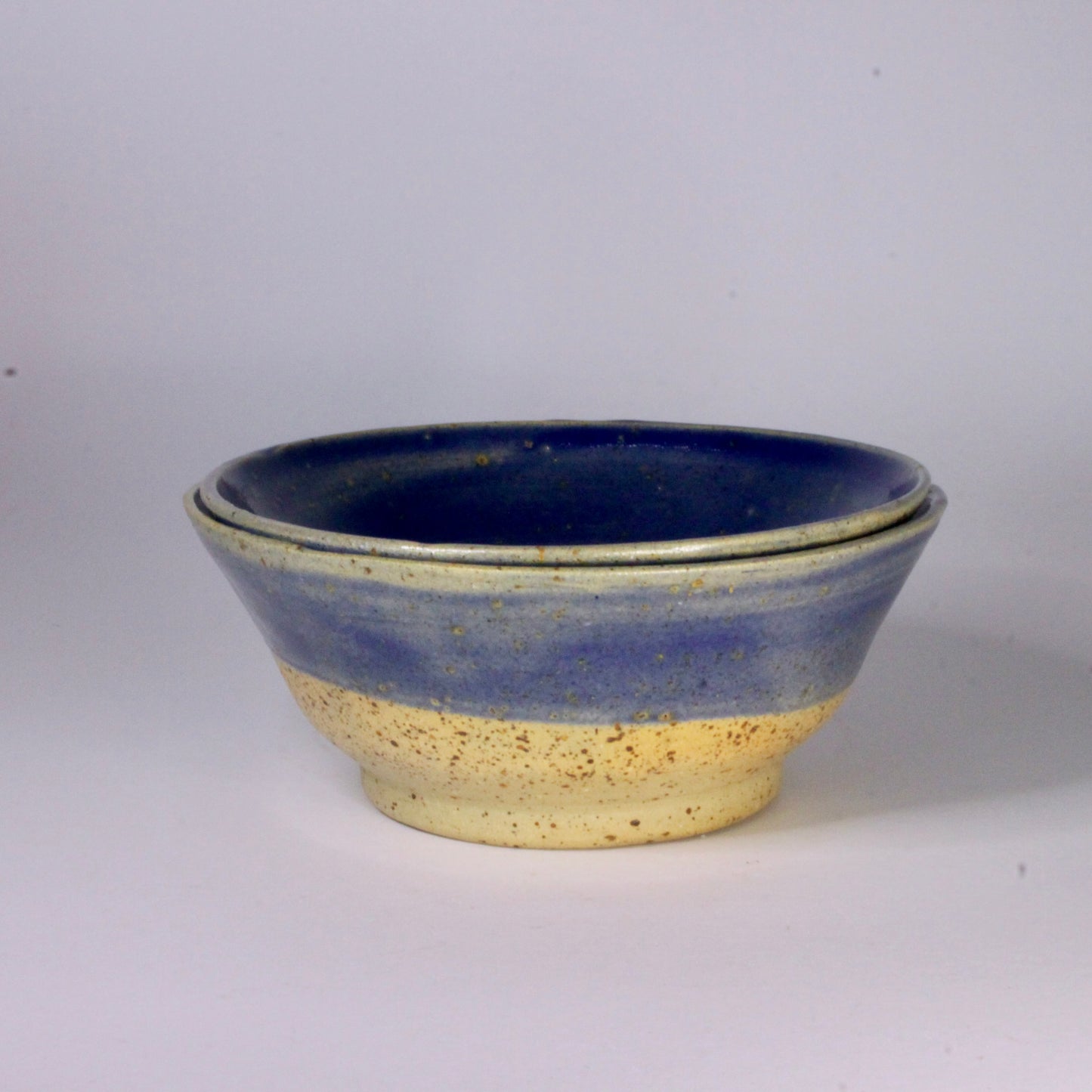 Set schaaltjes blauw met spikkel