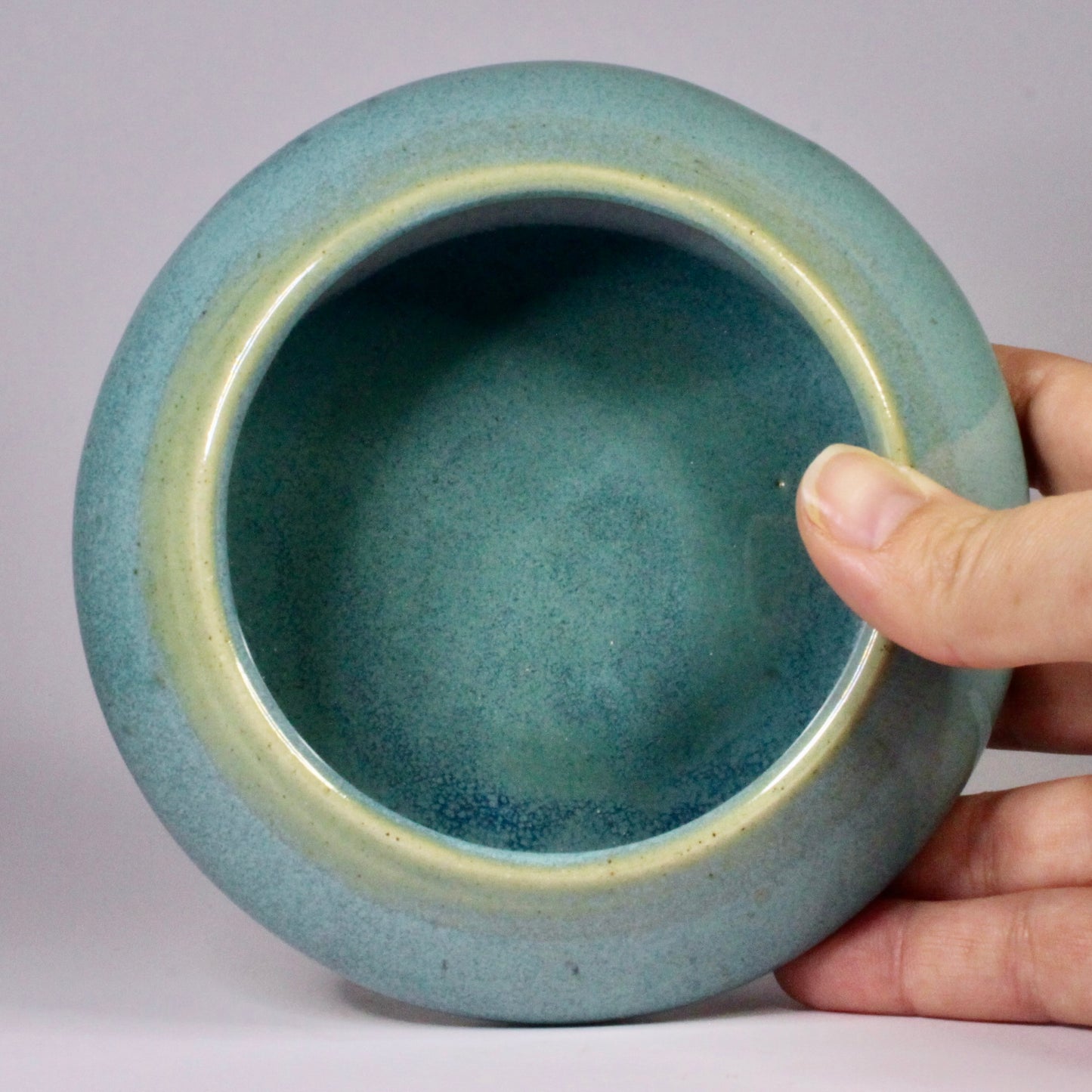 Voorraadpotje turquoise met bondel