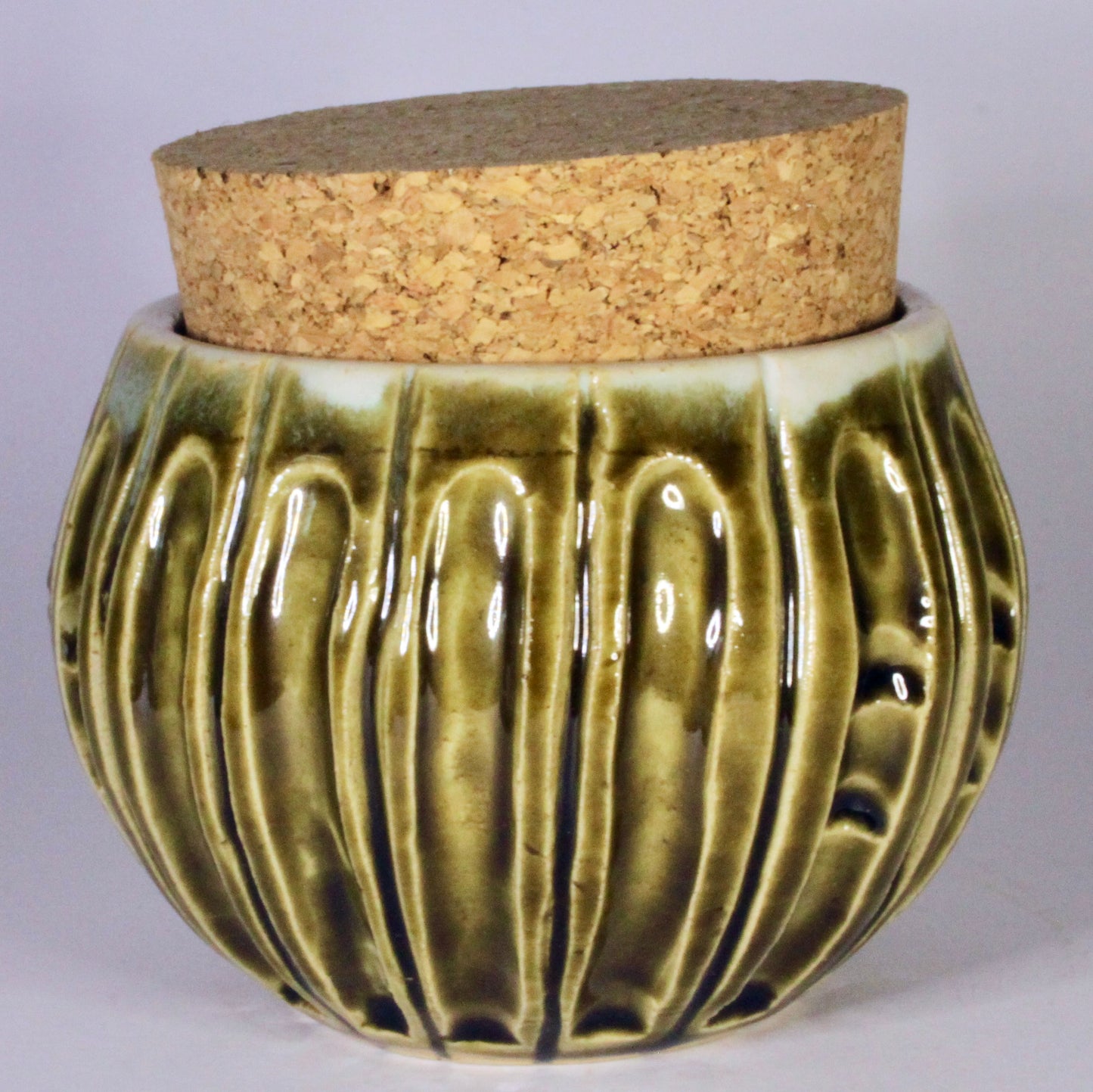 Voorraadpotje bruin cognac met bondel