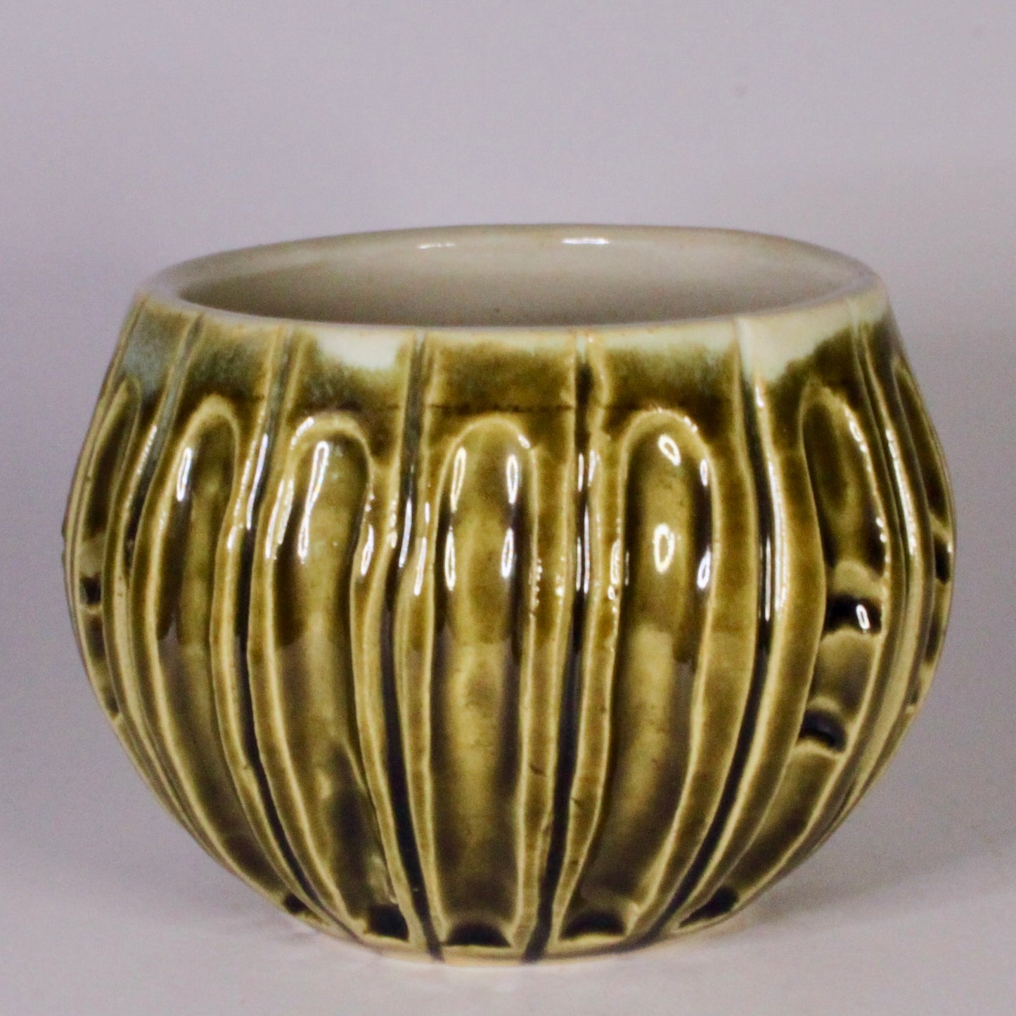 Voorraadpotje bruin cognac met bondel