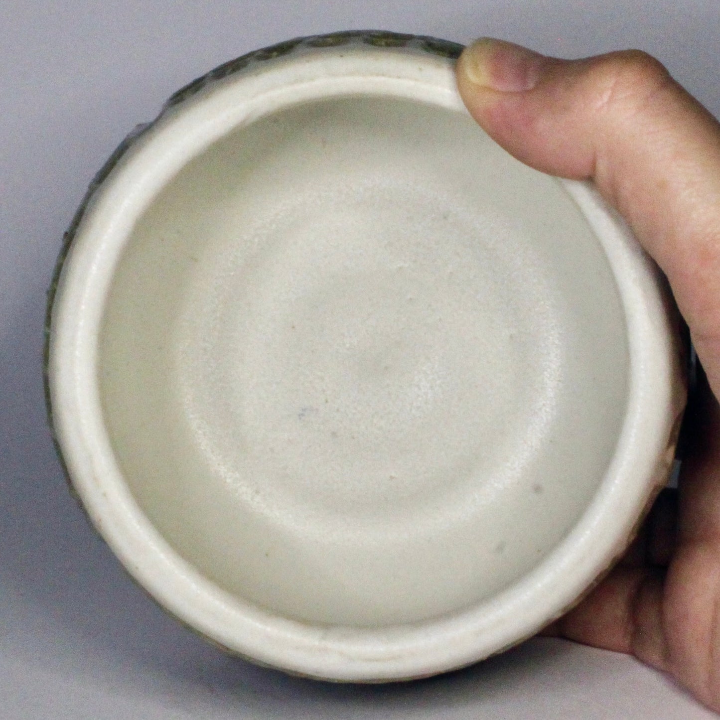 Voorraadpotje groen en wit met bondel