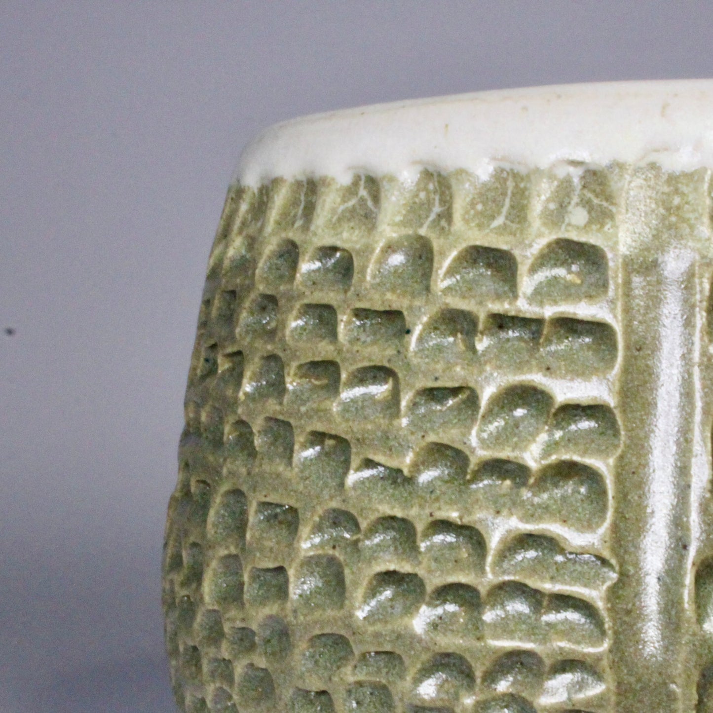 Voorraadpotje groen en wit met bondel