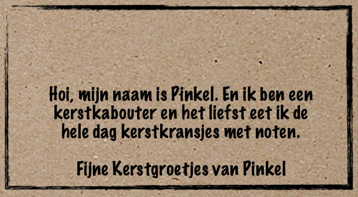 Pinkel de kerstkabouter