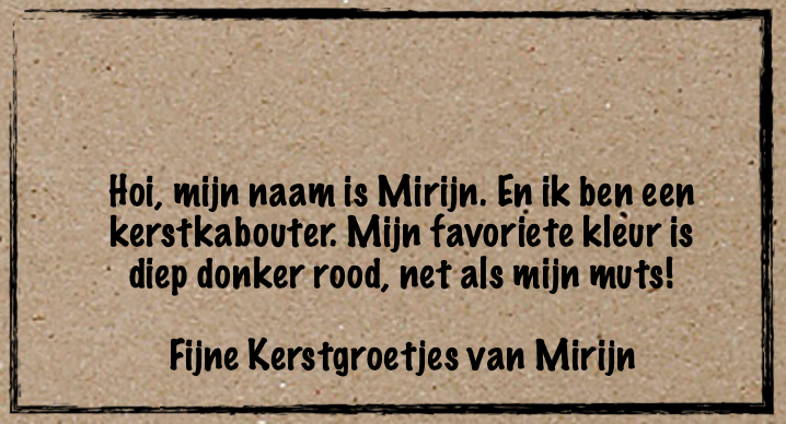 Mirijn de kerstkabouter